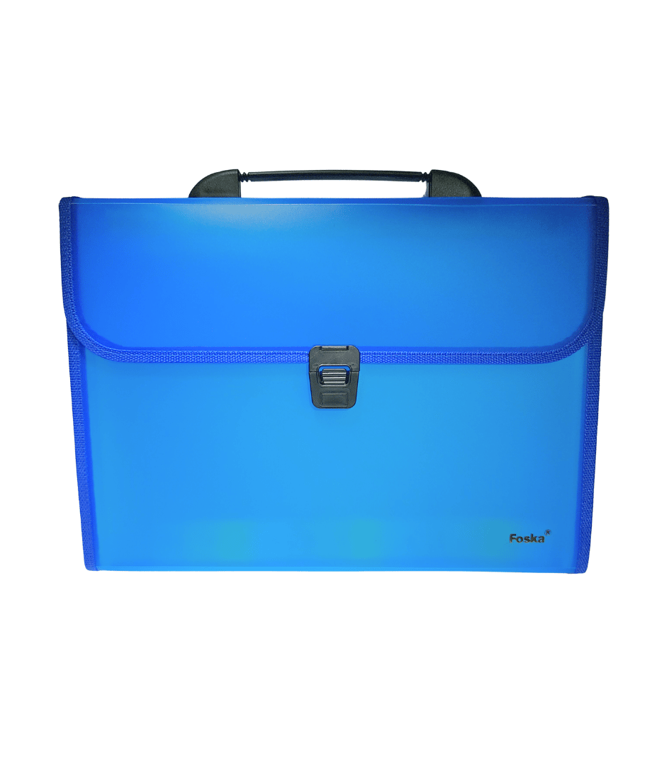 Carpeta C/ 13 Divisiones Plast Azul Con Broche  Foska