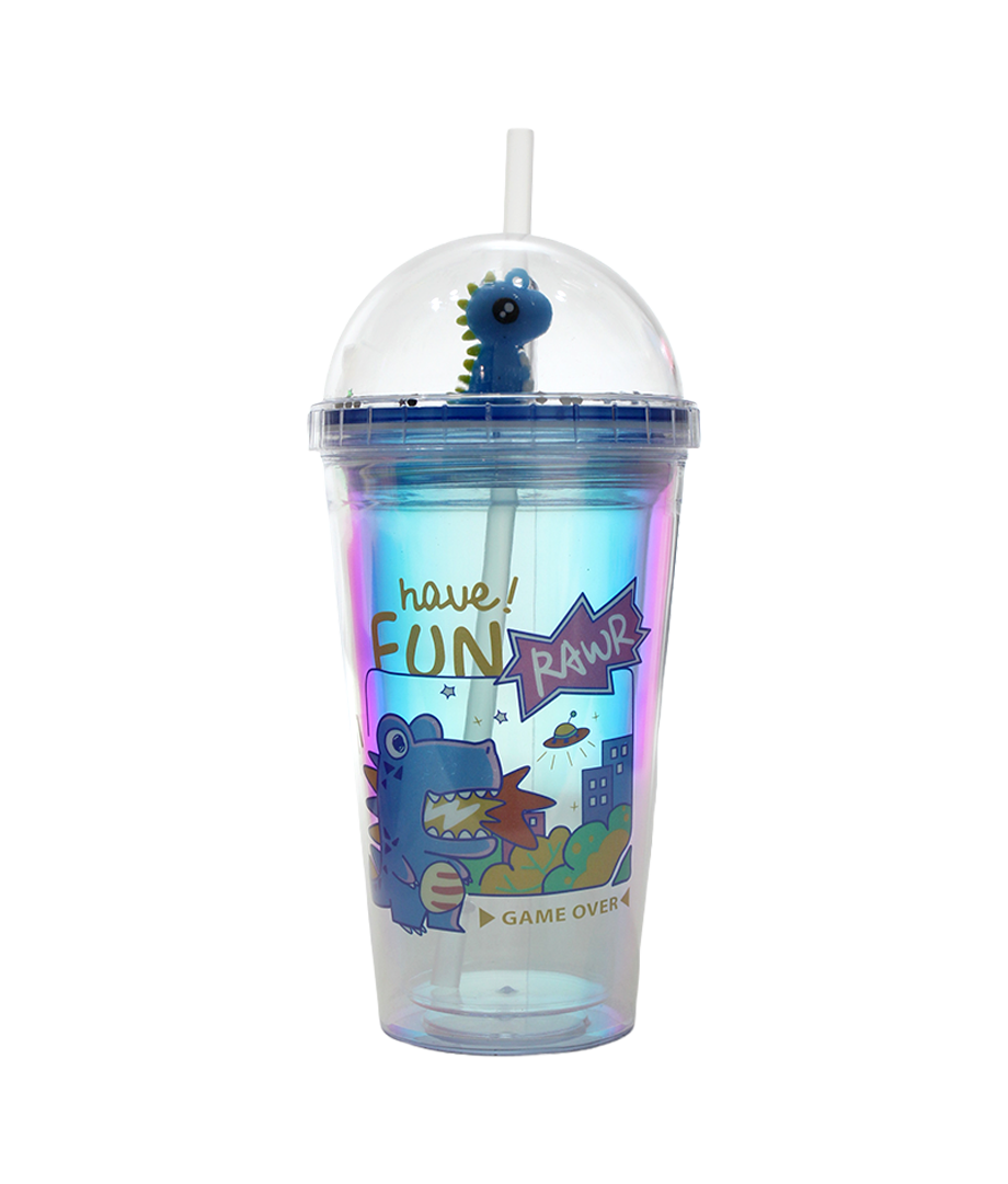 Vaso Plástico con Pajilla
