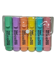 Resaltador 6 Pcscol Pastel Foska