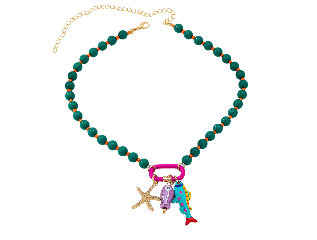 Collar Acero Inoxidable Resina