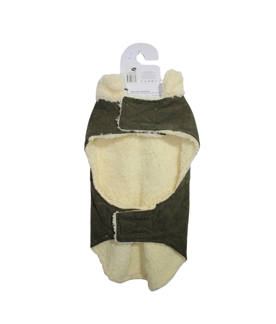 Abrigo P/Mascotas Forrado Corduroy Xl