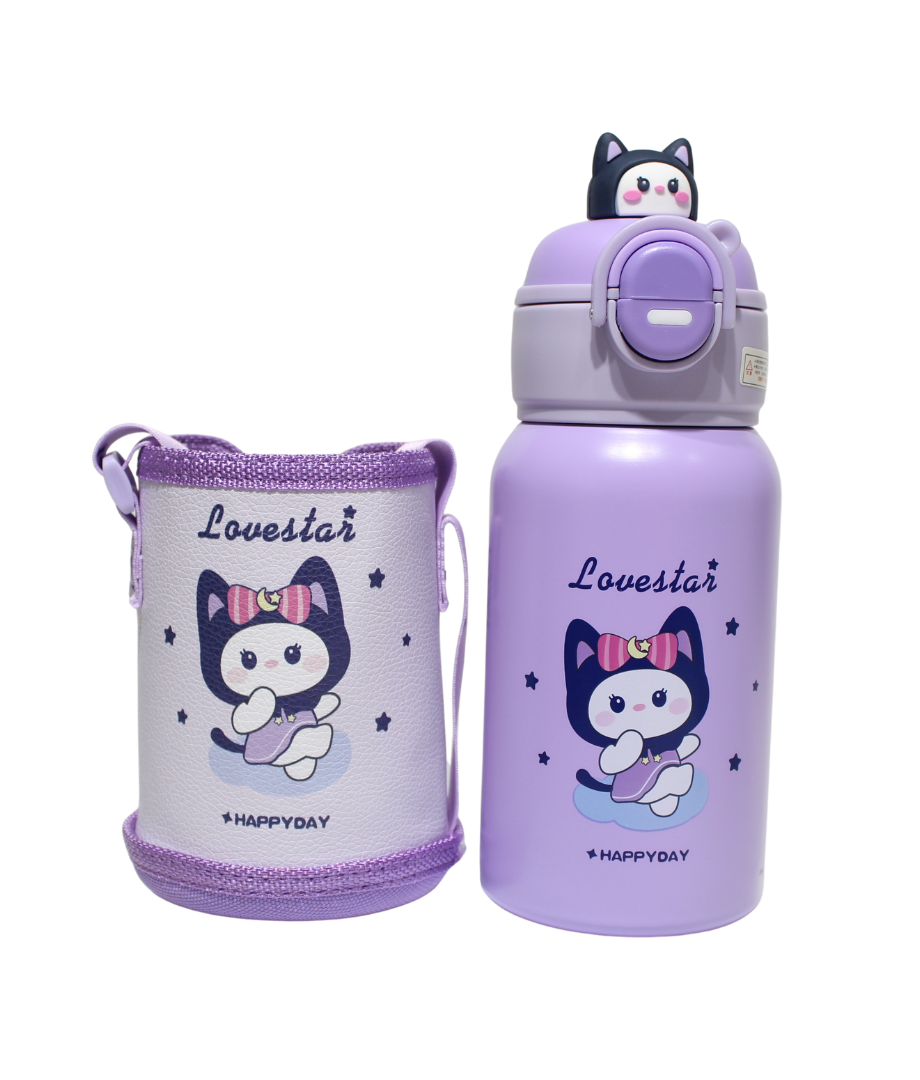 Botella P/Agua Thermica Con Bolso  500Ml Col Surt