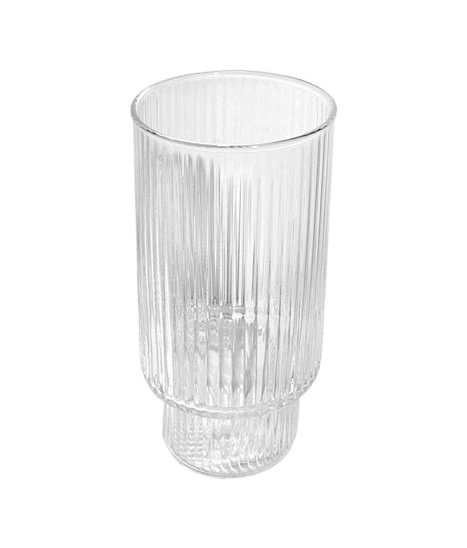 Vaso Vidrio con Relieve 400Ml