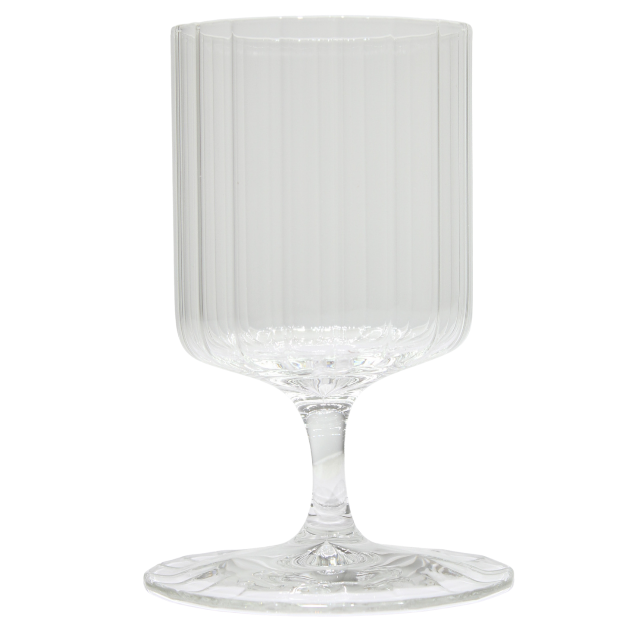 Copa de vidrio diseño relieve