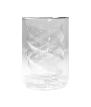 Vaso Vidrio Doble Pared Relieve 12Cm