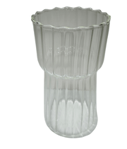 Vaso D/Vidrio C/Relieve  15Cm