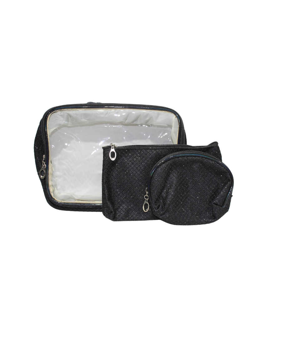 Cosmetiquera Transp 3Pcs