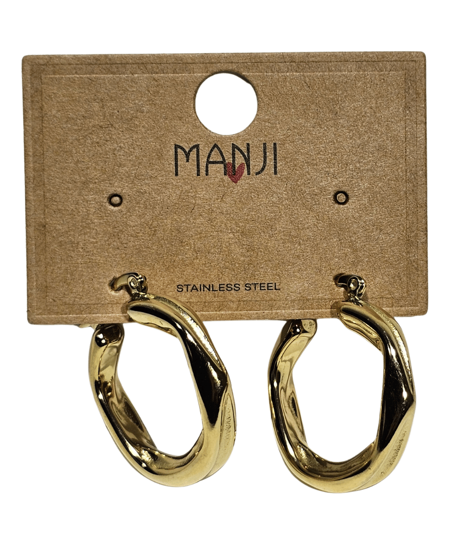 Aretes Argollas Dorado/Plateado  Acero Inoxidable