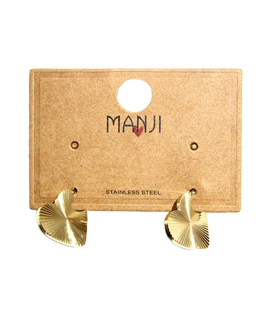 Aretes Corazon Dorado/Plateado  Acero Inoxidable