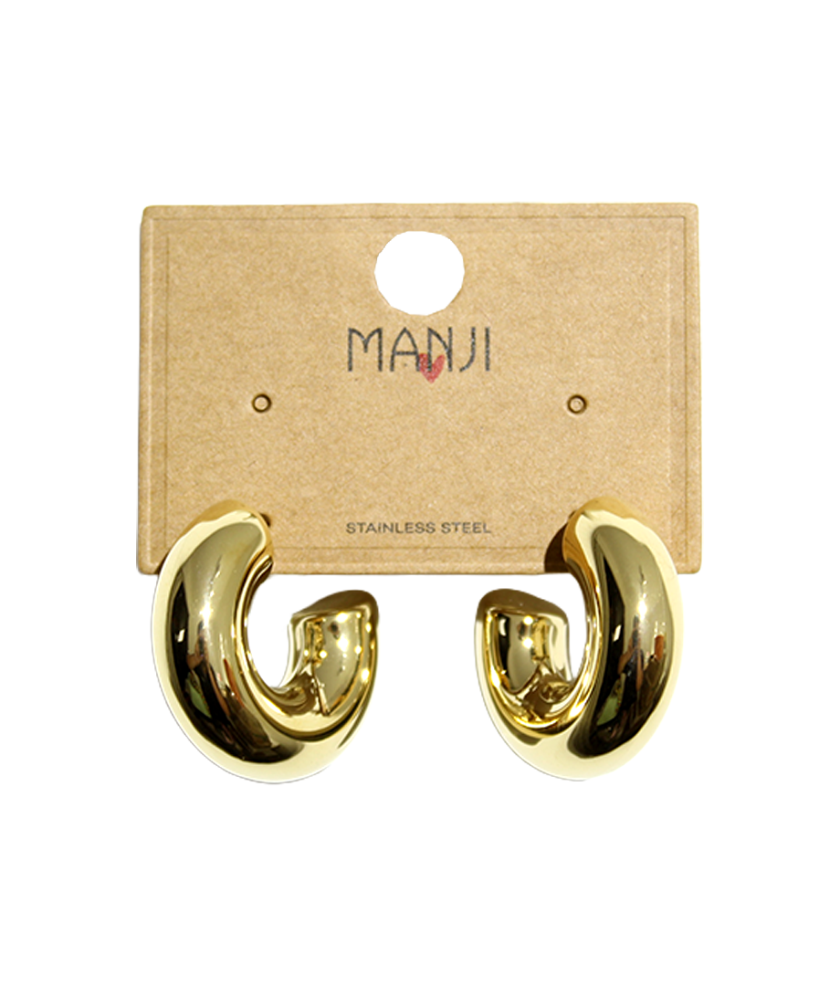 Aretes Argollas Dorado/Plateado   Acero Inoxidable