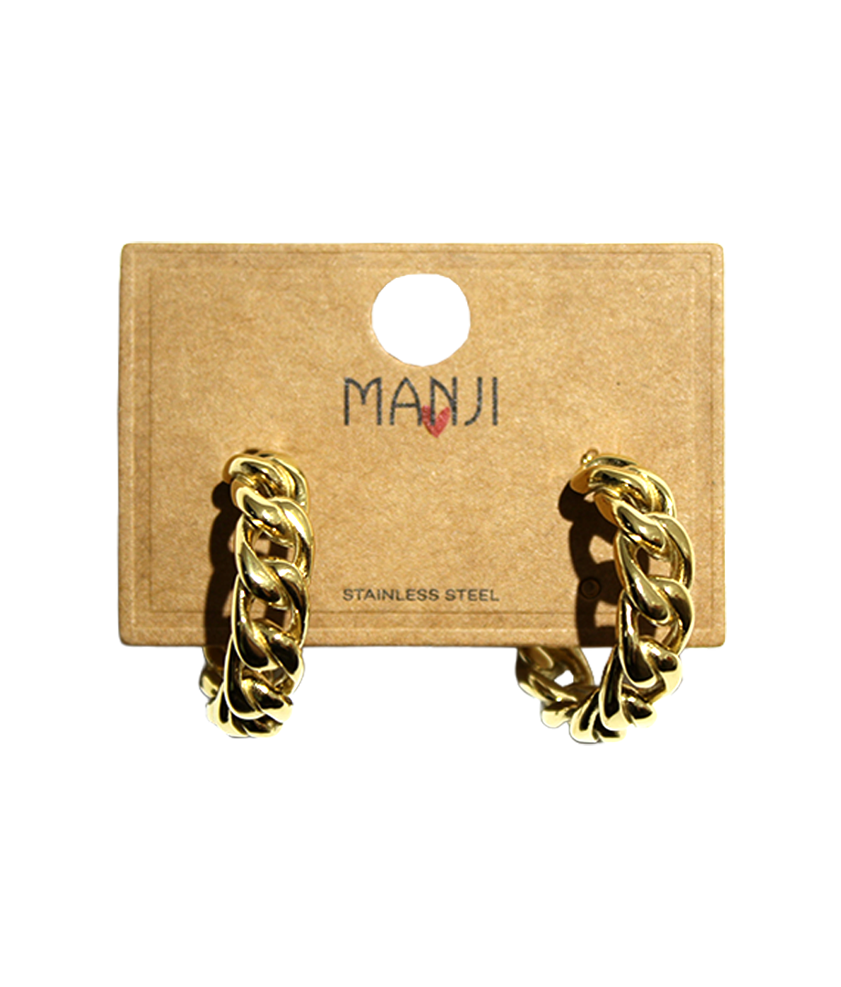 Aretes Argollas Dorado/Plateado  Acero Inoxidable