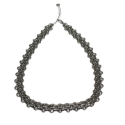 Collar chocker plateado de acero inoxidable