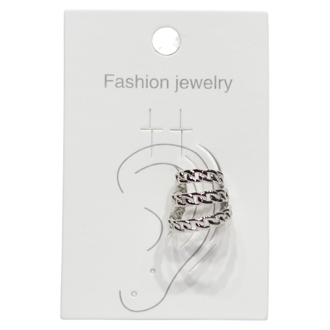 Ear cuff plateado