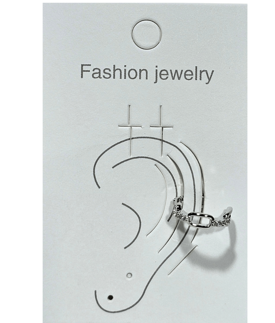 Ear Cuff Dorado/Plateado C/Zirconia Peq
