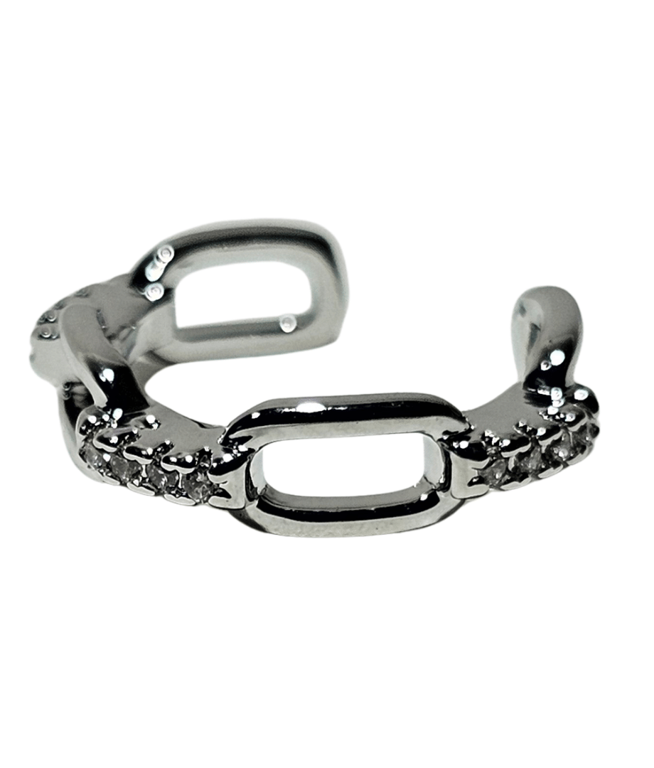 Ear Cuff Dorado/Plateado C/Zirconia Peq
