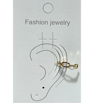 Ear Cuff Dorado/Plateado C/Zirconia Peq