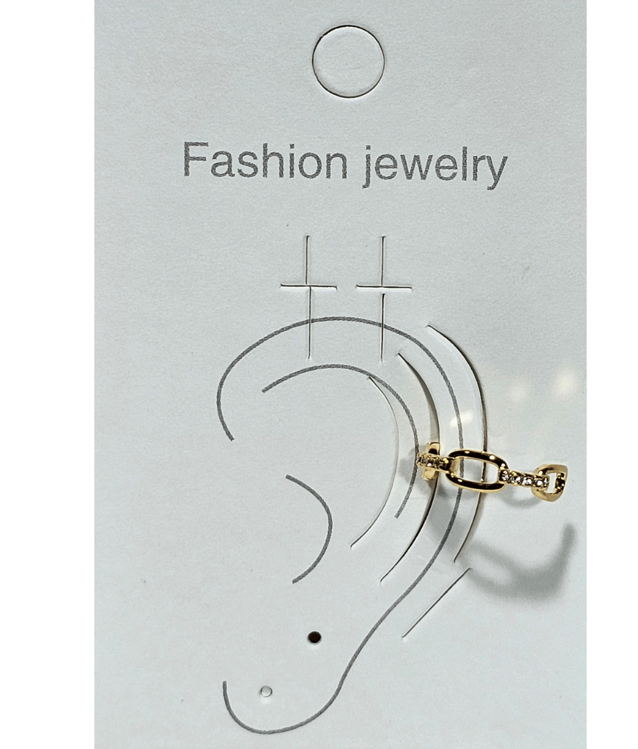 Ear Cuff Dorado/Plateado C/Zirconia Peq