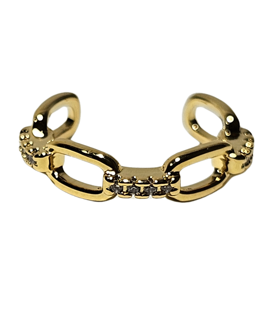 Ear Cuff Dorado/Plateado C/Zirconia Peq