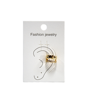 Ear Cuff Dorado/Plateado C/Zirconia Blanca