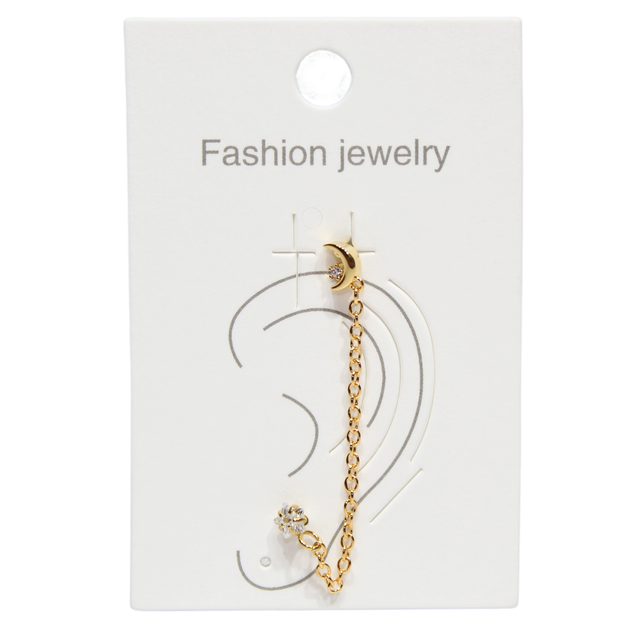 Ear cuff cadena dorado