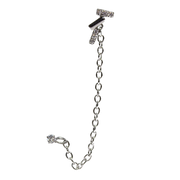 Ear Cuff Cadena Plateado