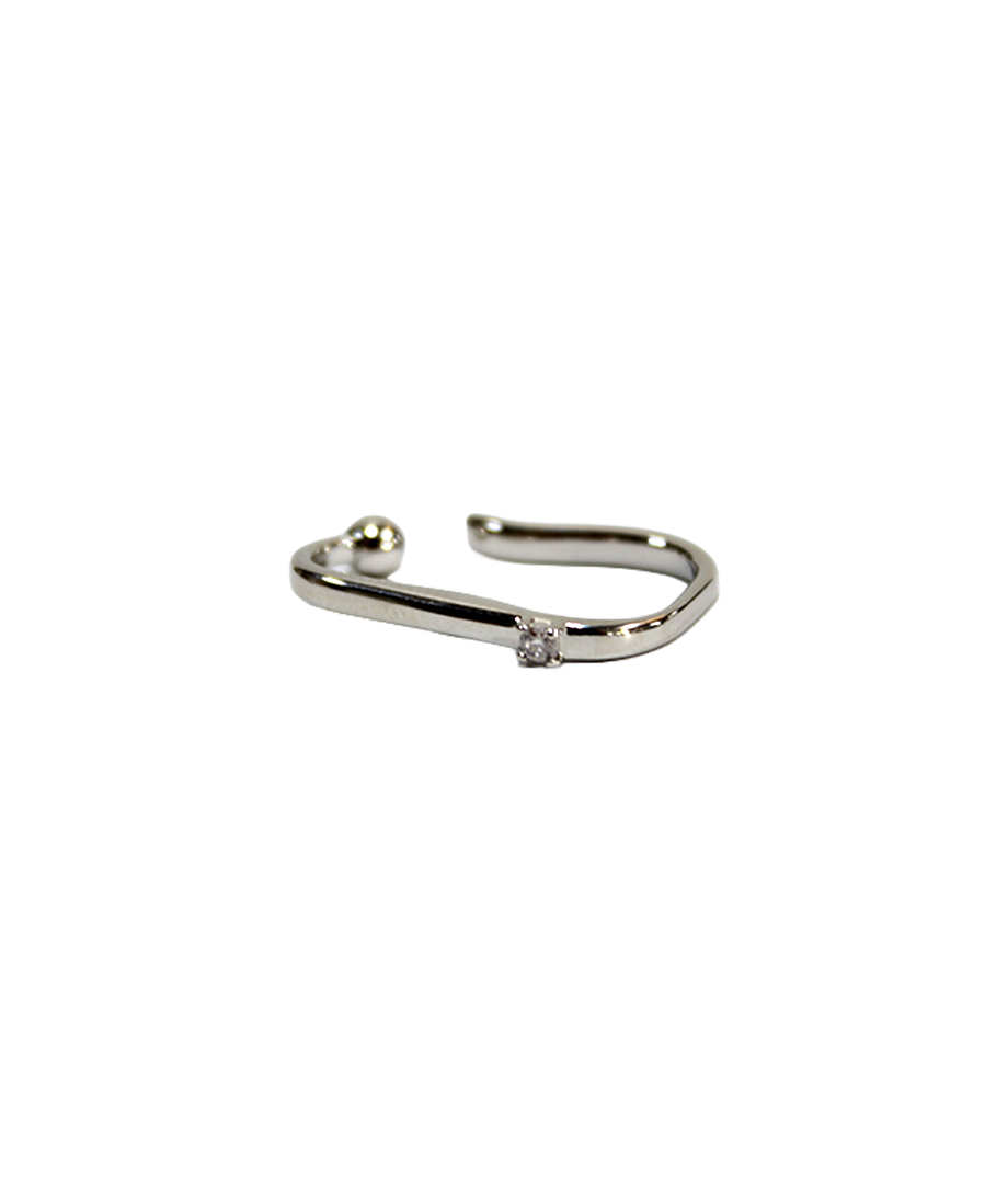 Ear Cuff Dorado/Plateado Grande C/Zirconia