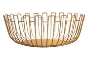 Cesta D/Metal Dorada 28Cm