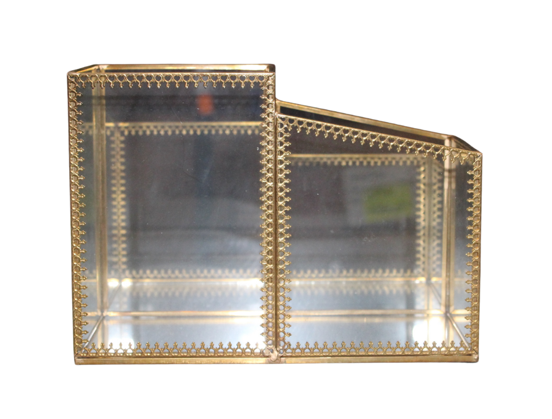 Organizador De Vidrio P/Cosmeticos 15X20X20Cm