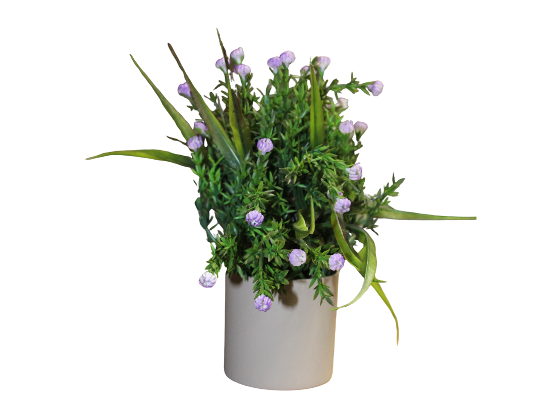Maceta Plast C/Flores Guoqunyc 25Cm