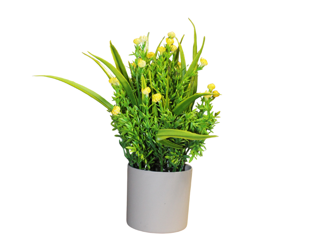 Maceta Plast C/Flores Guoqunyc 25Cm