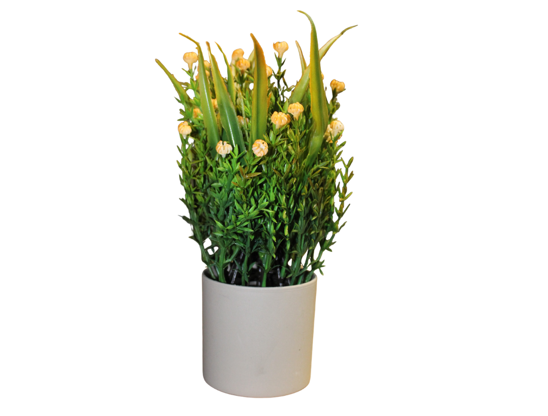 Maceta Plast C/Flores Guoqunyc 25Cm