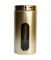 Recipiente 2L Plast C/Tapa Dec Metalico Dorado Red