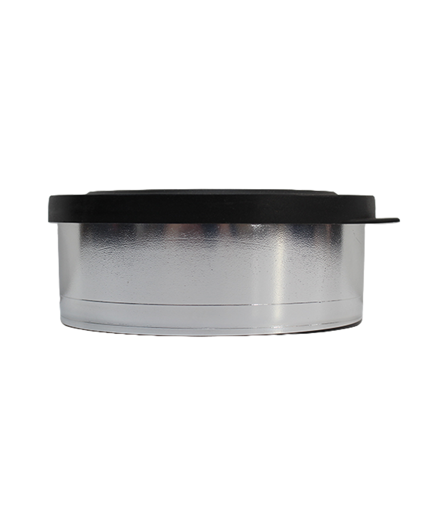 Recipiente 370 Ml Metalizado Plast C/Tapa Transp Red