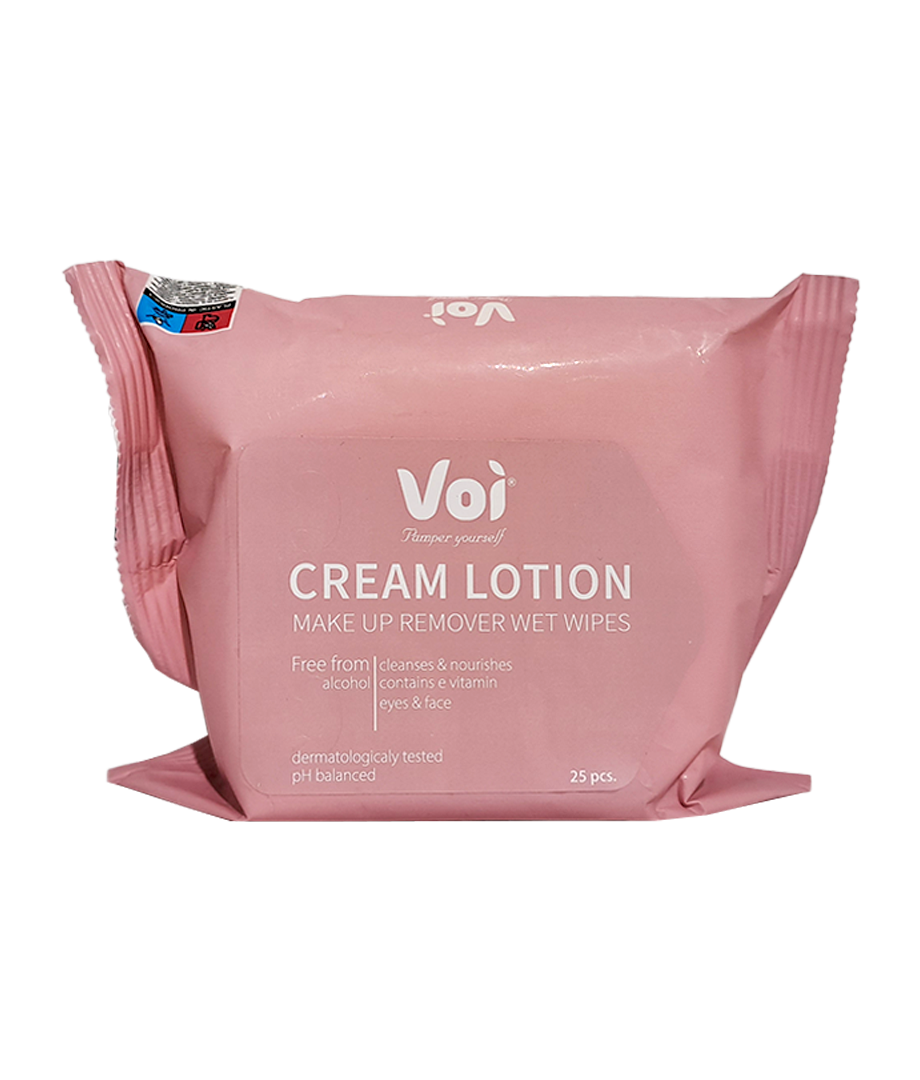 Toallitas Desmaquillantes Voi Con Loción En Crema 25Uds