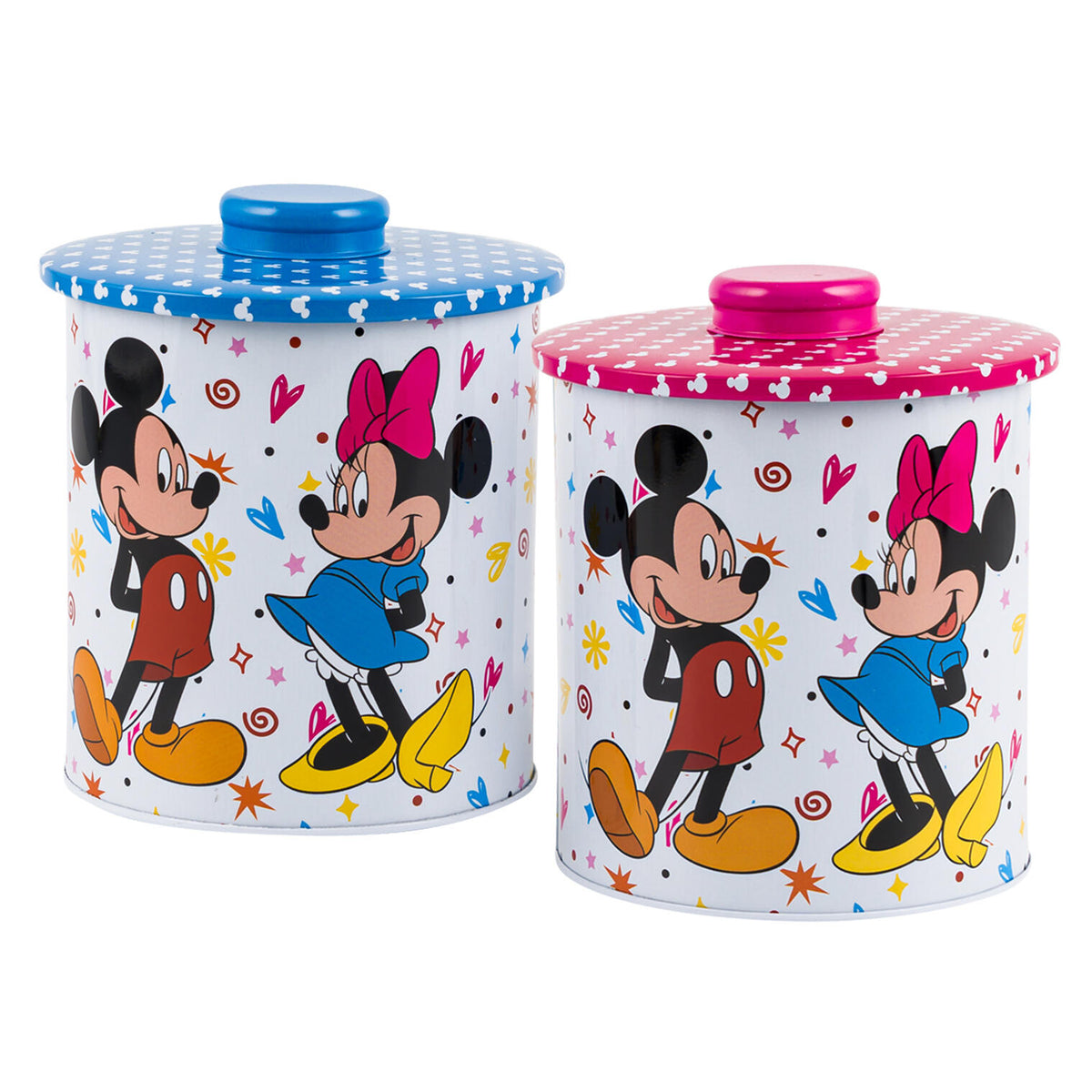 Recipiente Metálico con Tapa Mickey Mouse, 2000 ml