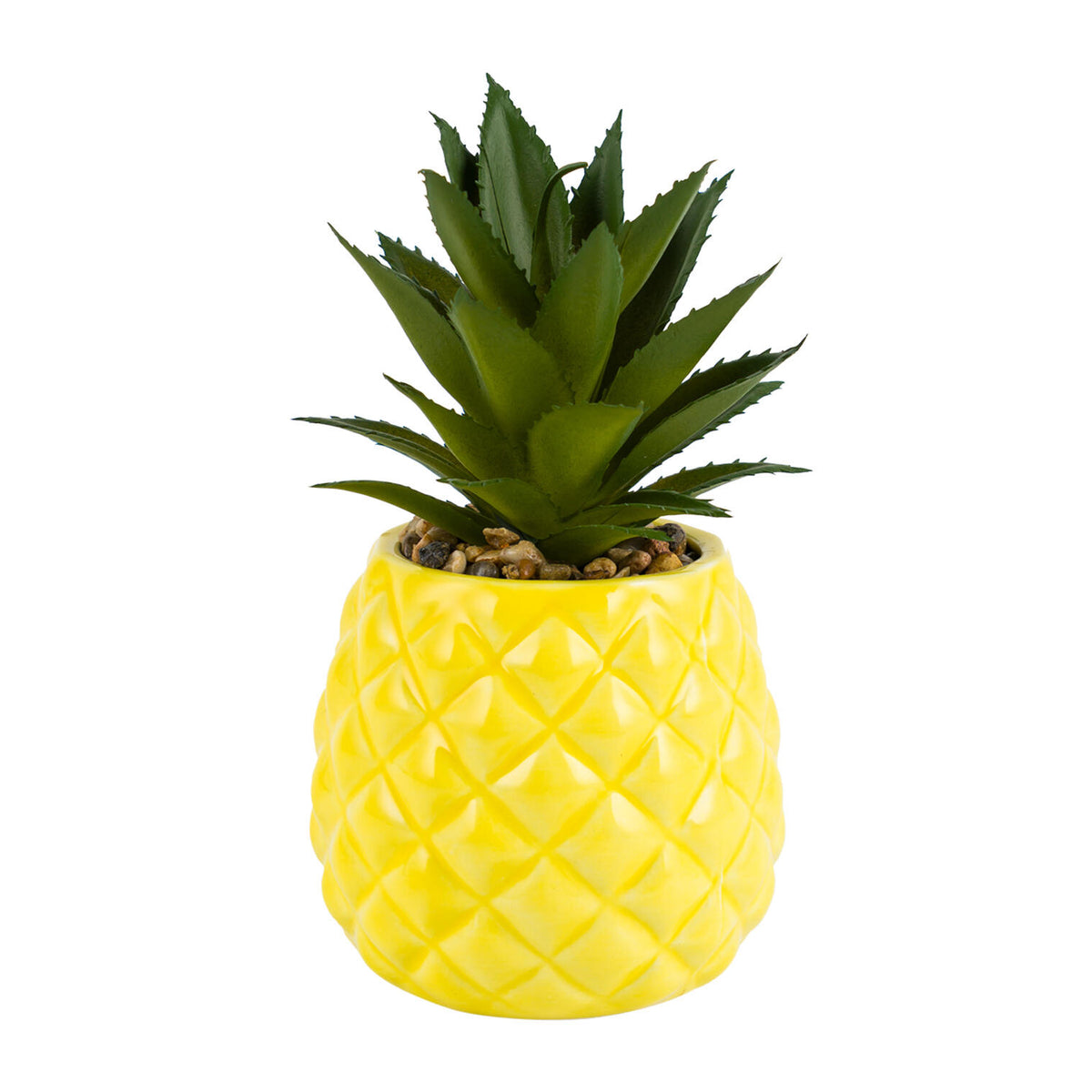 Adorno de Maceta Piña de Cerámica con Planta