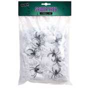 Telaraña Con 8 Arañas 120Gms Halloween