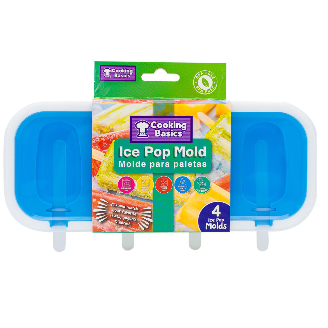 Molde de Silicona para Helados, 4 Espacios