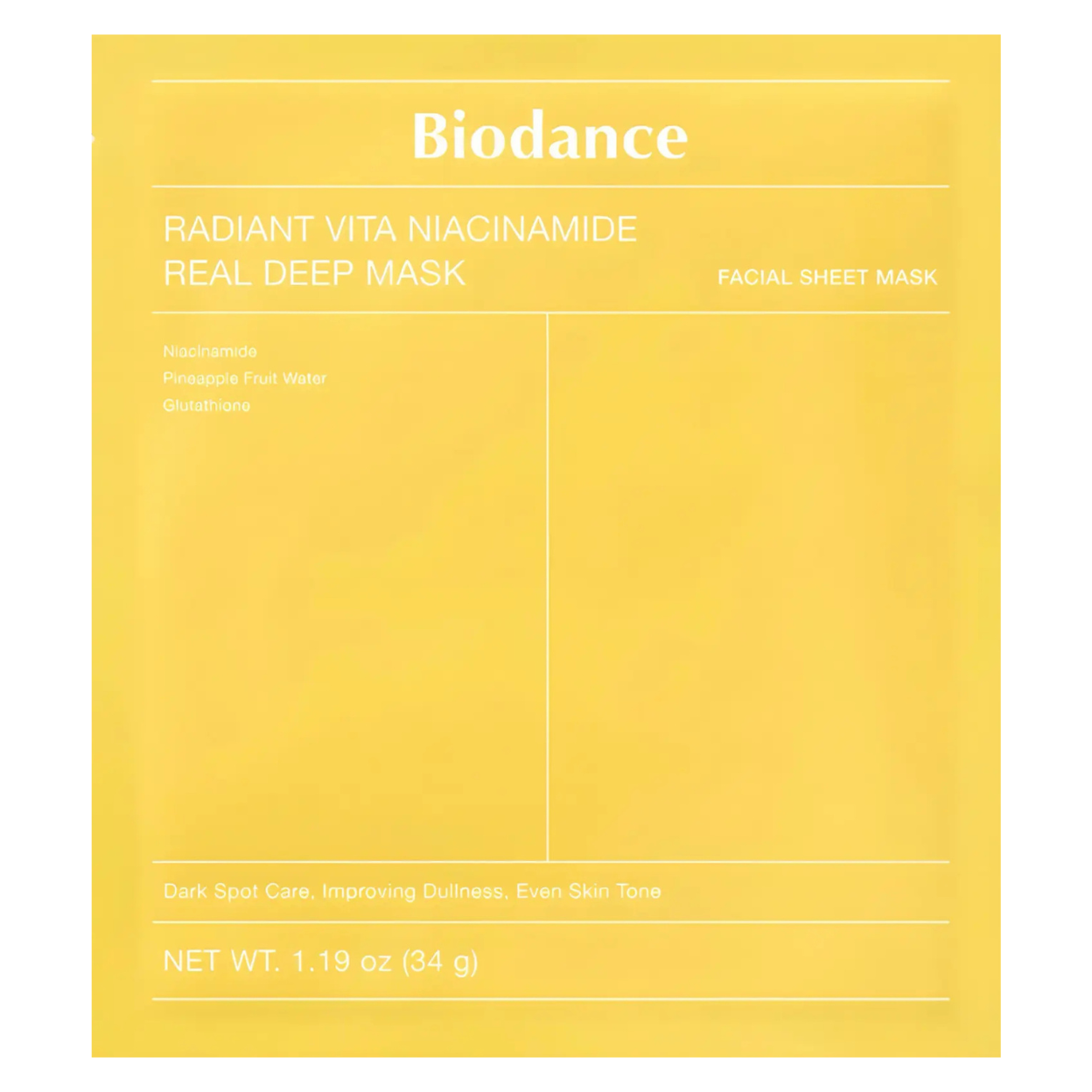 Mascarilla Biodance Radiant Vita Niacinamide Real Deep