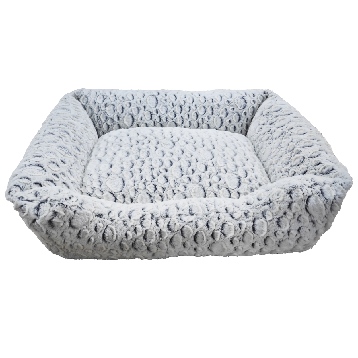 Cama para mascotas diseño felpa animal print