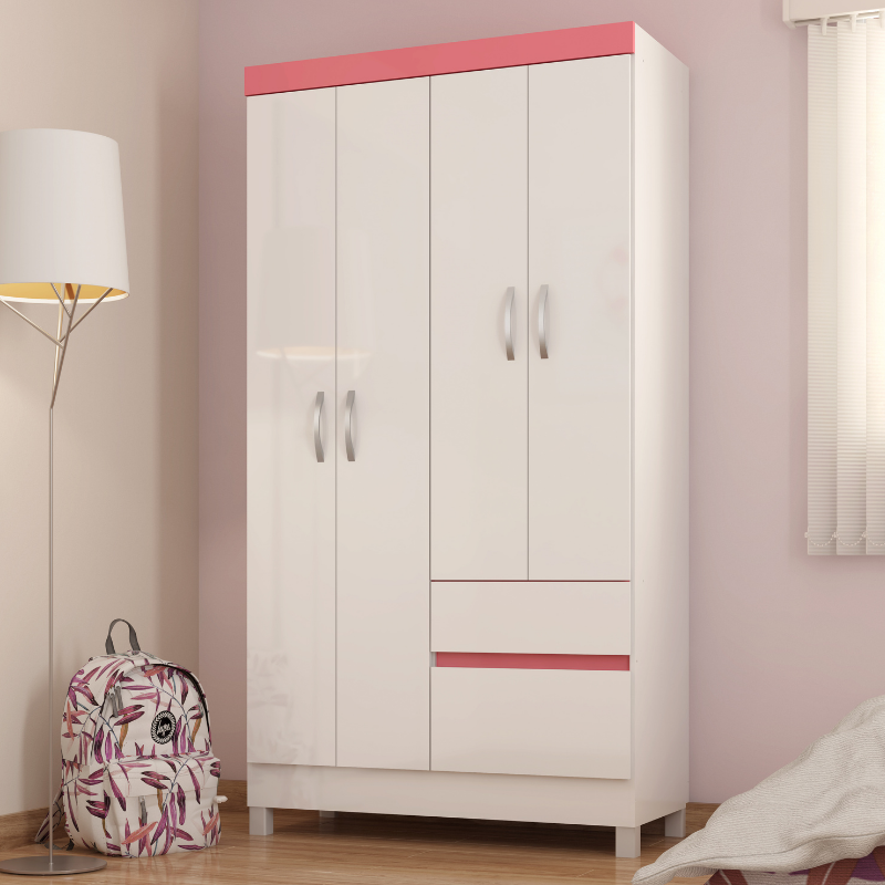 Ropero Lotus Blanco/Rosa